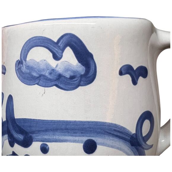 M.A. HADLEY The End Pig Pitcher Stoneware 64 oz Folk Art County Scene USA - Picture 10 of 11